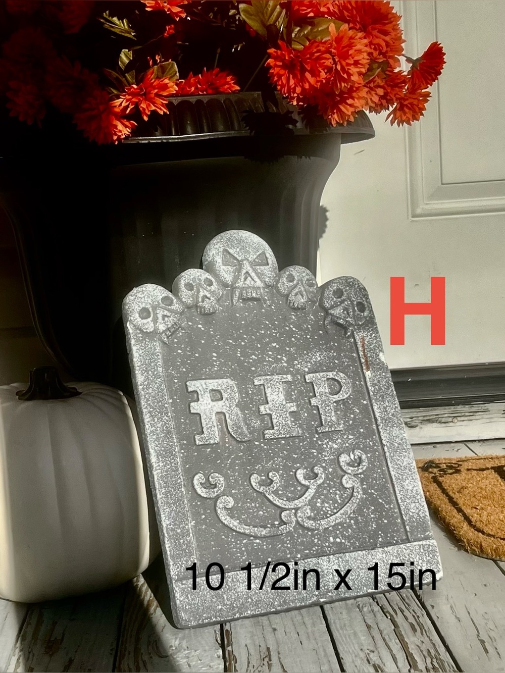 Halloween RIP Tombstone Décor - Gray